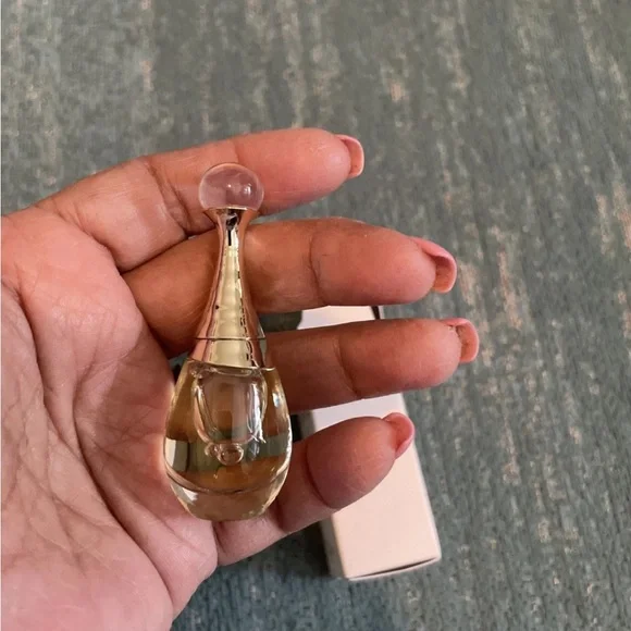 DIOR White / Ivory Denim Cosmetic Case With Ambre Nuit And Jadore  Brush - Picture 12 of 16